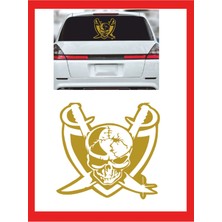 Korsan Kurukafa Oto Sticker - 18*14CM - Araba Sticker -