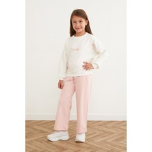 Kurdele Detaylı Beli Lastikli Kız Çocuk Takım