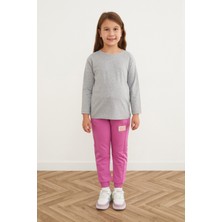 Beli Lastikli Armalı Jogger Kız Çocuk Eşofman Altı