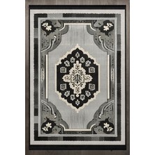 Bespoky 80x300 cm Gri Yıkanabilir Halı | Mutfak Yolluk Halısı | Leke Tutmayan, Kaymaz | F_MALAYSİAN-5013