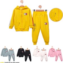 Baby Marka Baskılı Tomm Desen Kapşonlu Fermuarlı Ikili Takım Unisex 1-5 Yaş
