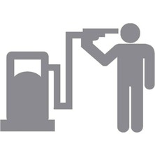 Depo Yakıt Kapağı Oto Sticker - Araba Sticker - Oto Sticker - 15CMX9CM