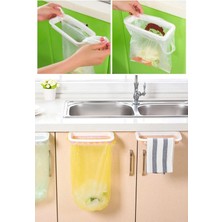 Mutfak Banyo Çöp Poşeti Tutucu Aparat Havlu Bez Tutucu  Dolap Kapağına Asılır