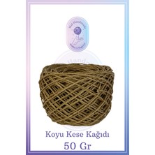 Doğal Kağıt Ip 50 gr Yaklaşık 45-55 Metre Sarılmış Kağıt Ip Örgü Ipi