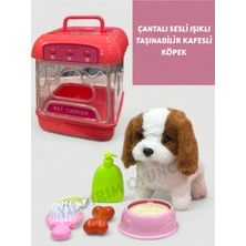 Luxury Sesli Işıklı Yürüyen Köpek Taşıma Çantalı Aksesuarlı Set - Taşınabilir Çantalı Yürüyen Köpek Set 1 Adet