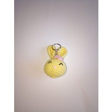Maskot Tavşan Amigurumi Organik Anahtarlık Oyuncak