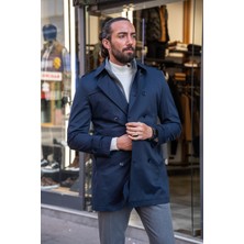 Özel Tasarım Slim Fit Geniş Yaka Trençkot