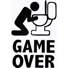 Game Over Oto Motor Laptop Duvar Folyo Sticker 10 x 15 cm MISS-774
