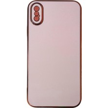 iPhone x / iPhone Xs ile Uyumlu Platin Krom Volet Kapak Telefon Kılıfı