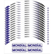 Mondial Drift L Jant Şeridi Beyaz Lacivert