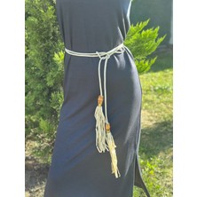 Bambu Uçluderi Püsküllü Kadın Hippi Dolama Kemer 240 cm