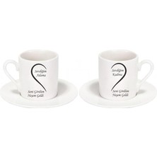 Blackbonds Seni Gördüm Neşem Geldi Türk Kahve Fincanı Seti 2li