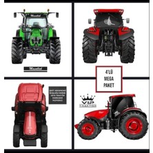 Traktör Mega 4'lü Tuğra(Beyaz) , Kaput Yıldız(Beyaz), Vip(Beyaz), Maasallah Güneslik(Siyah) Sticker