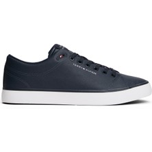 Tommy Hilfiger Lacivert Erkek Sneaker Th Hı Vulc Core Low Lth Iı Ess