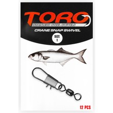 Protackle Crane Klipsli Fırdöndü 12'li No: 1 (SW145)