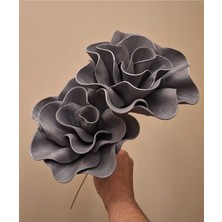 El Yapımı Lateks 2 Li Bohça ve Vazo Çiçeği Eva     (Yapay Çiçek