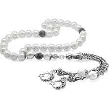 Kararmaz Metal Ayyıldız Püsküllü Küre Kesim Mayorka Inci Doğaltaş Tesbih