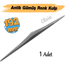 Antik Gümüş Metal Kulp 192 mm - 19.2 cm Mobilya Çekmece Mutfak Dolabı Dolap Kulpları Kulbu Kulpu