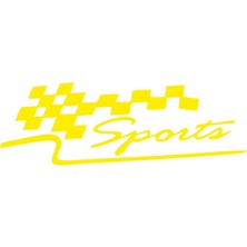 Damalı Sport Oto Sticker Sarı