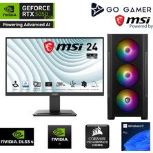 Go Gamer S156D Intel Core i3 14100F / 32GB DDR5 5600Mhz / 1TB SSD / RTX5050 8GB / MSI 24" / Windows 11 Pro Masaüstü Bilgisayar