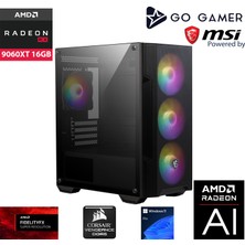 Go Gamer S357 Intel Core i5 12400F / 16GB DDR5 5600Mhz / 512GB SSD / RX9060 XT 16GB / Windows 11 Pro Masaüstü Bilgisayar