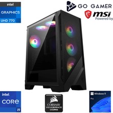 Go Gamer S1021 Intel Core I9 14900K / 64GB 5200MHZ Ddr5 Ram / 2tb Nvme SSD 6000-5000MB-SN Gen4 / 240MM Sıvı Soğutma / Windows 11 Pro Masaüstü Iş Bilgisayarı