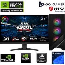 Go Gamer S1017D Intel Core I7 14700KF / 128GB 6000MHZ Ddr5 / 2tb Nvme SSD 6000-5000MB-SN Gen4 / RTX5080 16GB / 240MM Sıvı Soğutma / Msı 27" 200Hz / Windows 11 Pro Masaüstü Bilgisayar