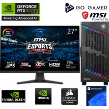 Go Gamer S1006DK Intel Core i7 14700KF / 32GB 5600Mhz DDR5 / 1TB NVMe SSD / RTX5070Ti 16 / 360mm Sıvı Soğutma / MSI 27" 200Hz / Windows 11 Pro Masaüstü Bilgisayar