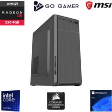 Go Gamer U13 Intel Core Ultra 5 225F / 16GB Ddr5 5200MHZ / 512GB M.2 SSD / RX550 4gb / Windows 11 Pro Iş Bilgisayarı