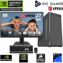 Go Gamer S620D Intel Core I7 14700F / 16GB 3200MHZ / 1tb Nvme SSD 5000-3600MB-SN Gen4 / RTX3050 6gb / Msı 27" 100Hz / Windows 11 Pro Masaüstü Bilgisayar