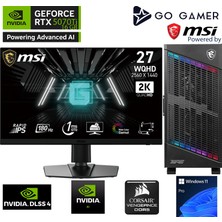 Go Gamer U161D Intel Core Ultra 9 285K / 256GB DDR5 5600MHz / 4TB NVMe SSD / RTX5070Ti 16GB / 360mm Sıvı Soğutma / MSI 27" 2K 200Hz. 0.5MS / Windows 11 Pro Masaüstü Bilgisayar
