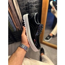 Knack Günlük Ayakkabı T12 Siyah Rugan (Beyaz Taban)