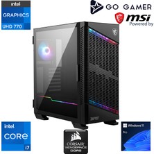 Go Gamer CR41 Intel Core I7 14700K / Z790 / 256GB Ddr5 5600MHZ / 2tb 14700-14000MB-SN Nvme Gen5 SSD / 360MM Sıvı Soğutma / Windows 11 Pro / Cpu Render Iş Istasyonu
