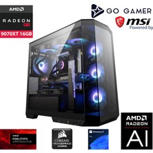Go Gamer S1104P Intel Core I9 14900KF / 128GB 6000MHZ Ddr5 Ram / 2tb Nvme SSD 6000-5000MB-SN Gen4 / Rx 9070 Xt 16GB / 360MM Sıvı Soğutma / Windows 11 Pro Masaüstü Bilgisayar