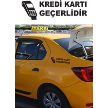 Ticari Taksi Kredi Kartı Geçerlidir Sticker (2 Adet)