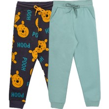 2'li Basic Şardonlu 2 Iplik Eşofman Set ( Winnie The Pooh - Suyeşili )