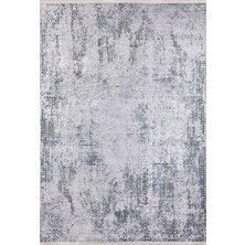 Hali.Net 80x150 cm Gri Açık Gri Soyut Modern Eskitme Halı | Salon Mutfak Halısı | Hav Vermez Hipoalerjenik | HALN-HLN1425