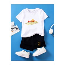 Çocuk Baskılı Şort-Tişört Takımı