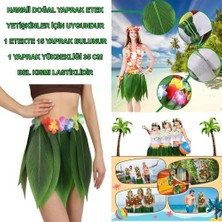 Tropikal Esintili Hawaii Yapraklı Parti Eteği Yetişkin Boy