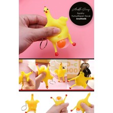 Çılgın Tavuk Squishy Yumurtlayan Tavuk Anahtarlık Çanta ve Cüzdan Süsü Hediyelik