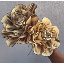 El Yapımı Lateks 2 Li Bohça ve Vazo Çiçeği Eva     (Yapay Çiçek)