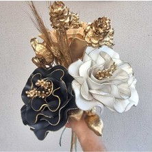 El Yapımı Lateks 3 Lü Çiçek Kuru Çiçek Dahil(Yapay Çiçek)