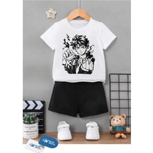 Erkek/kız Çocuk  ''ready'' Baskılı Tişört-Şort Takımı