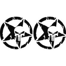 Punisher Yıldız Sticker,oto Sticker,motosiklet Sticker,army Sticker,jeep Sticker