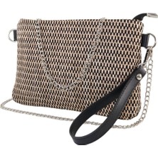 Keeba Hasır Örgü Portföy Çanta. Clutch Çanta. Gece Çantası. Davet Çantası. El ve Omuz Çantası.