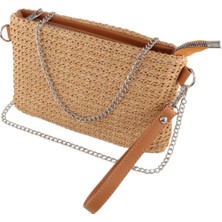 Keeba Hasır Örgü Portföy Çanta. Clutch Çanta. Gece Çantası. Davet Çantası. El ve Omuz Çantası.