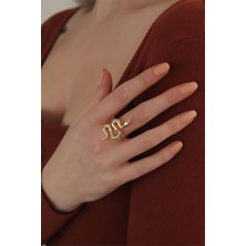 Ayarlanabilir Gold Renk Yılan Yüzük