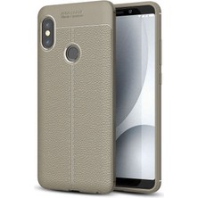 Redmi Note 5 Pro Kılıf Deri Görünümlü Yüksek Kaliteli Premium Silikon Kapak Rcv/niss