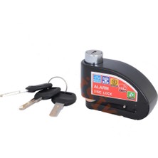 Disk Kilit - Düz Anahtarlı - Alarmlı [siyah]