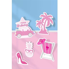 Pembe Kız Temalı Doğum Günü * Ayaklı Pano Seti